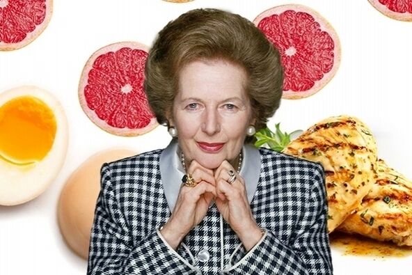 Margaret Thatcher ir jos dietiniai maisto produktai