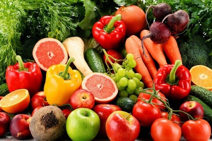Jūsų kasdienėje svorio metimo dietoje gali būti daug daržovių ir vaisių